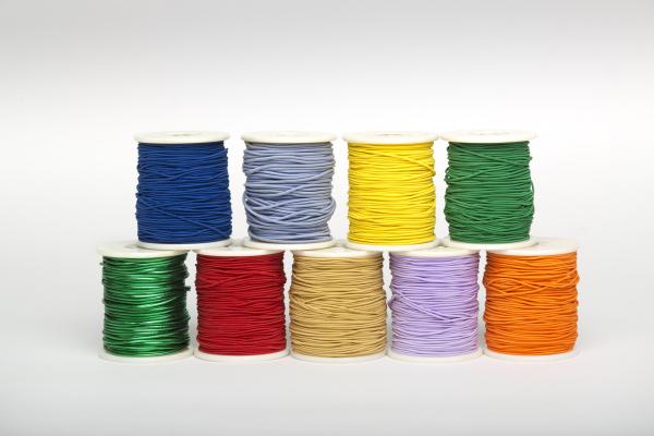 2MM Metallic Nylon Coated Round Elastic Cord Stretch Stretchable Beadi –  World Trimmings