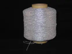 Metallic Silver Elastic Tag String