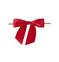 Red Twist Tie Bow